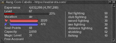 Signature for player Aang Com Cabelo