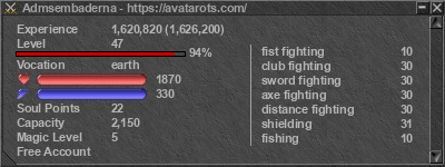 Signature for player Admsembaderna