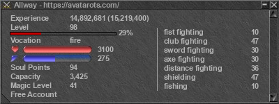 Signature for player Allway