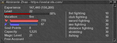 Signature for player Almirante Zhao