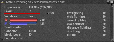 Signature for player Arthur Pendragon