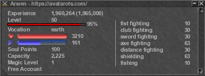 Signature for player Arwen