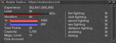 Signature for player Avatar Sadico