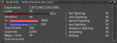 Signature for player Avatonto