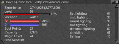 Signature for player Boca Quente Desu