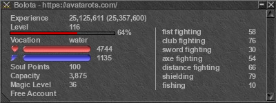 Signature for player Bolota