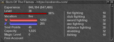 Signature for player Born Of The Flames