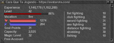 Signature for player Cara Que Ta Jogando