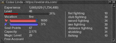 Signature for player Coisa Linda