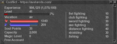 Signature for player Conflict