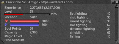 Signature for player Crackinho Seu Amigo