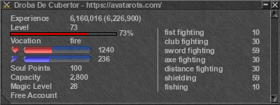 Signature for player Droba De Cubertor