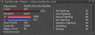 Signature for player Earthbender Return
