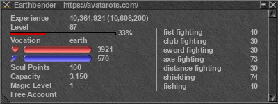 Signature for player Earthbender