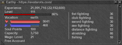 Signature for player Earthy