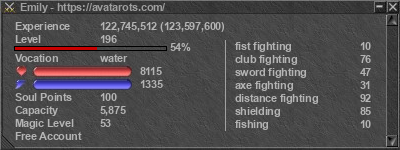 Signature for player Emily