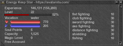 Signature for player Energy Keep Star