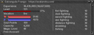 Signature for player Estrangula Frango