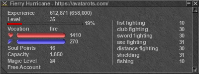 Signature for player Fierry Hurricane