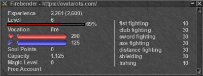 Signature for player Firebender