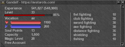 Signature for player Gandalf