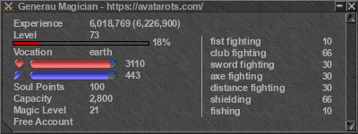 Signature for player Generau Magician