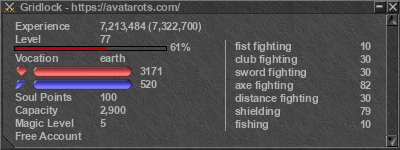 Signature for player Gridlock