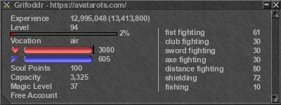 Signature for player Grifoddr