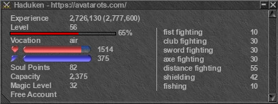 Signature for player Haduken