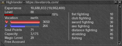 Signature for player Highlander