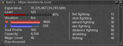 Signature for player Italo's