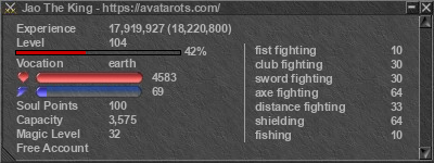 Signature for player Jao The King