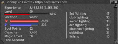 Signature for player Johnny Ze Buceta