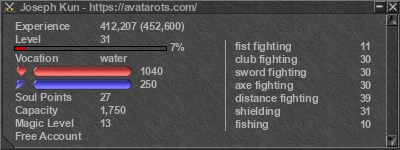 Signature for player Joseph Kun