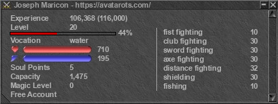 Signature for player Joseph Maricon