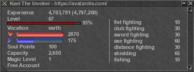 Signature for player Kael The Invoker