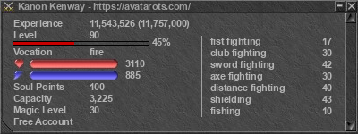 Signature for player Kanon Kenway