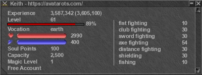 Signature for player Keith