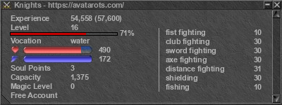 Signature for player Knights