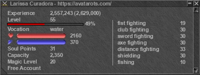 Signature for player Larissa Curadora