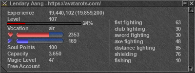 Signature for player Lendary Aang