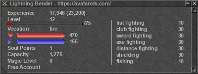 Signature for player Lightning Bender