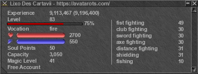 Signature for player Lixo Des Cartavii