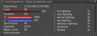 Signature for player Lord Espectron