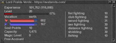 Signature for player Lord Fralda Verde