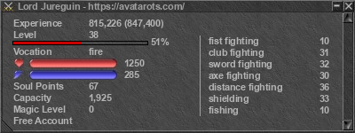 Signature for player Lord Jureguin