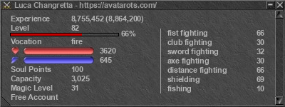 Signature for player Luca Changretta