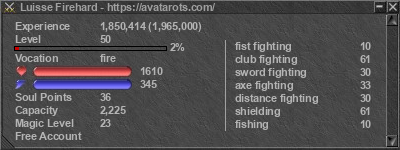 Signature for player Luisse Firehard