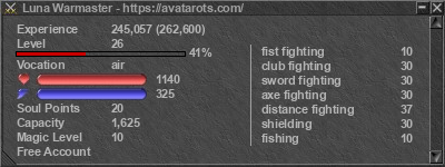 Signature for player Luna Warmaster