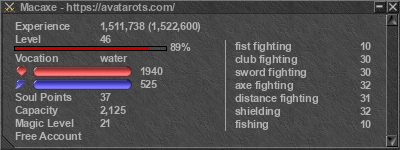 Signature for player Macaxe